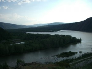 confluence of the Klondike and Yukon rivers